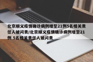 北京顺义疫情确诊病例增至21例5名相关责任人被问责/北京顺义疫情确诊病例增至21例 5名相关责任人被问责